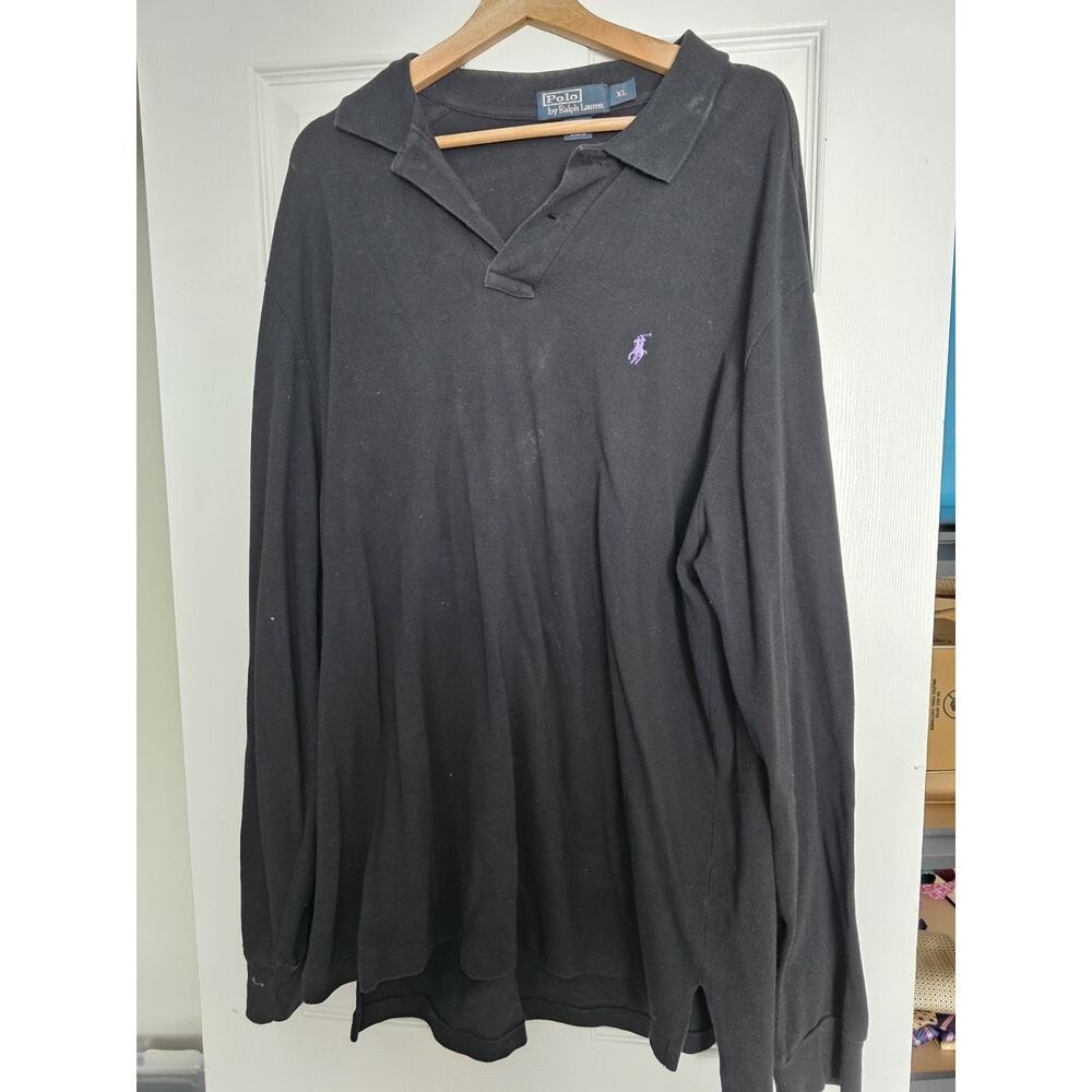 Polo Ralph Lauren Men’s Size XL Black Long Sleeve Polo Shirt